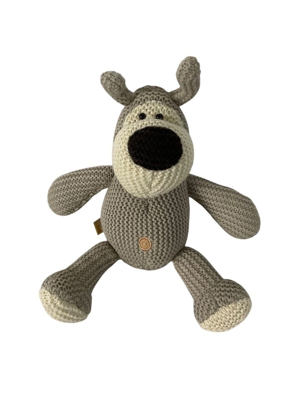 Boofle Knit Dog Plush 9” American Greetings Brown Puppy Knitted Toy